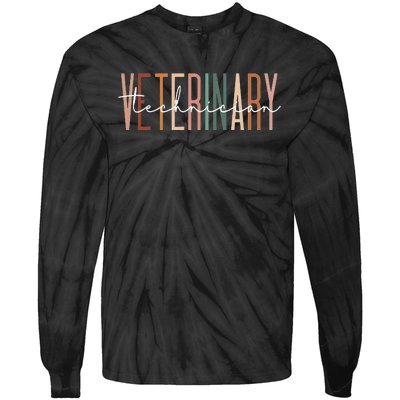 Veterinary Technician Vet Tech Veterinarian Technologist Tie-Dye Long Sleeve Shirt