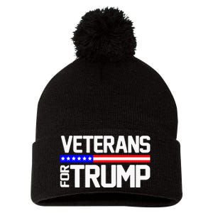 Veterans Trump Pom Pom 12in Knit Beanie