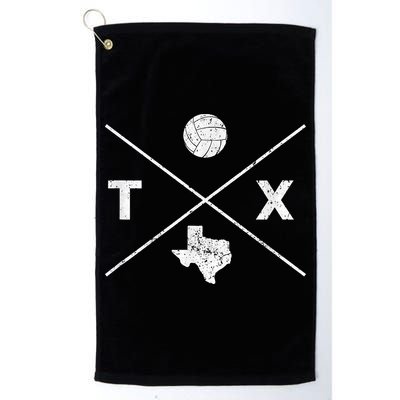 Vintage Texas Volleyball Player Coach Distressed Golf Towel