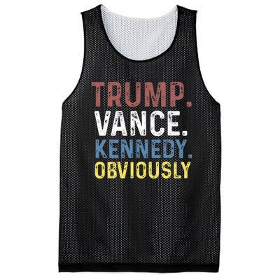 Vintage Trump Vance Kennedy Obviously 2024 Design Mesh Reversible Basketball Jersey Tank