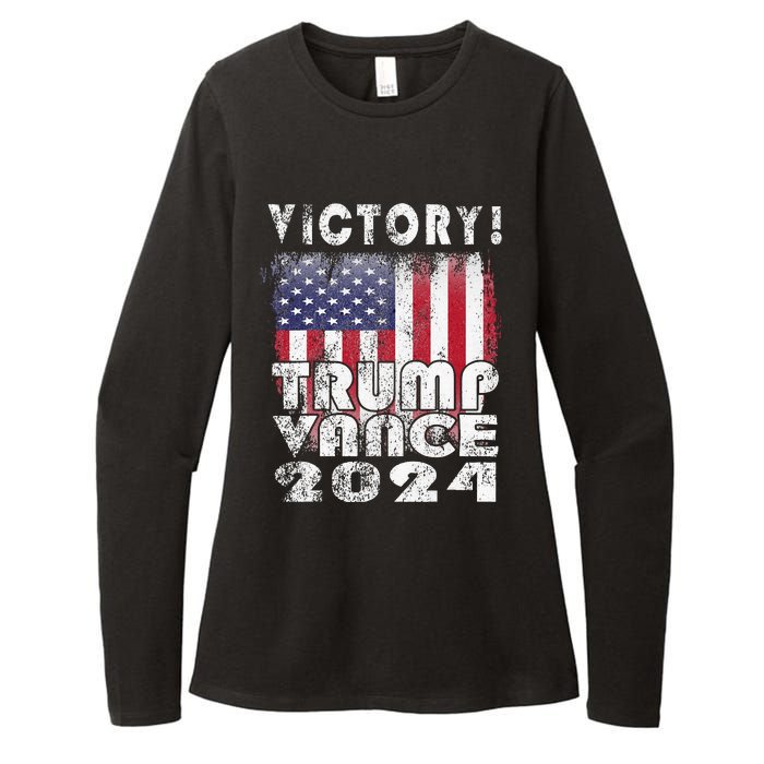 Victory Trump Vance 2024 President Election Celebration Usa Womens CVC Long Sleeve Shirt