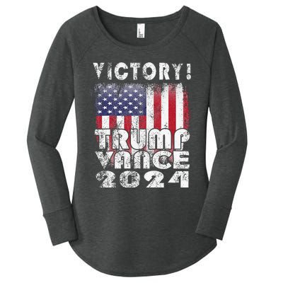 Victory Trump Vance 2024 President Election Celebration Usa Women's Perfect Tri Tunic Long Sleeve Shirt