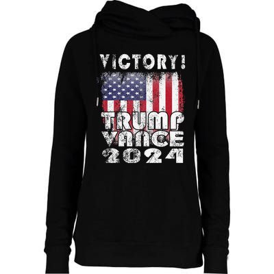 Victory Trump Vance 2024 President Election Celebration Usa Womens Funnel Neck Pullover Hood