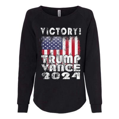 Victory Trump Vance 2024 President Election Celebration Usa Womens California Wash Sweatshirt