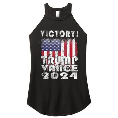 Victory Trump Vance 2024 President Election Celebration Usa Women's Perfect Tri Rocker Tank