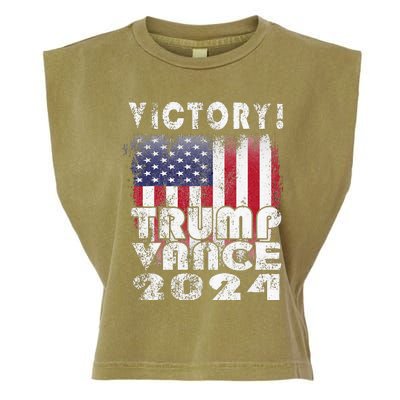 Victory Trump Vance 2024 President Election Celebration Usa Garment-Dyed Women's Muscle Tee