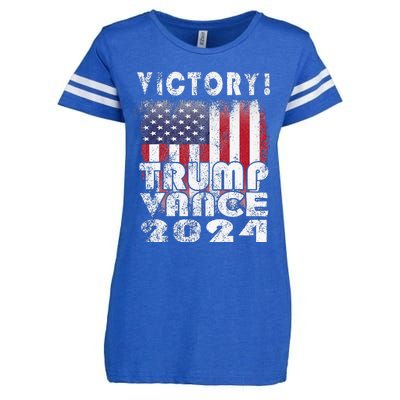 Victory Trump Vance 2024 President Election Celebration Usa Enza Ladies Jersey Football T-Shirt