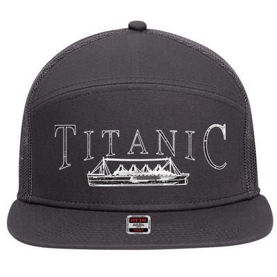 Vintage Titanic 7 Panel Mesh Trucker Snapback Hat