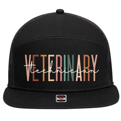 Veterinary Technician Vet Tech Veterinarian Technologist 7 Panel Mesh Trucker Snapback Hat
