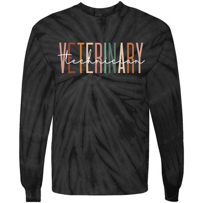 Veterinary Technician Vet Tech Veterinarian Technologist Tie-Dye Long Sleeve Shirt