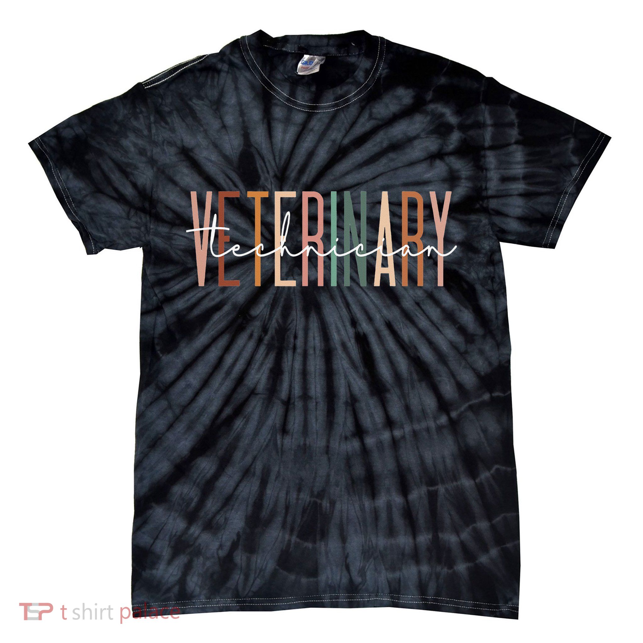 Veterinary Technician Vet Tech Veterinarian Technologist Tie-Dye T-Shirt