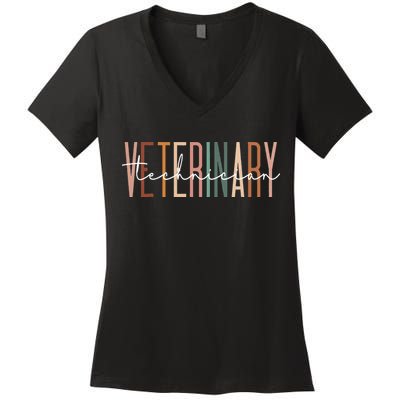 Veterinary Technician Vet Tech Veterinarian Technologist Women's V-Neck T-Shirt