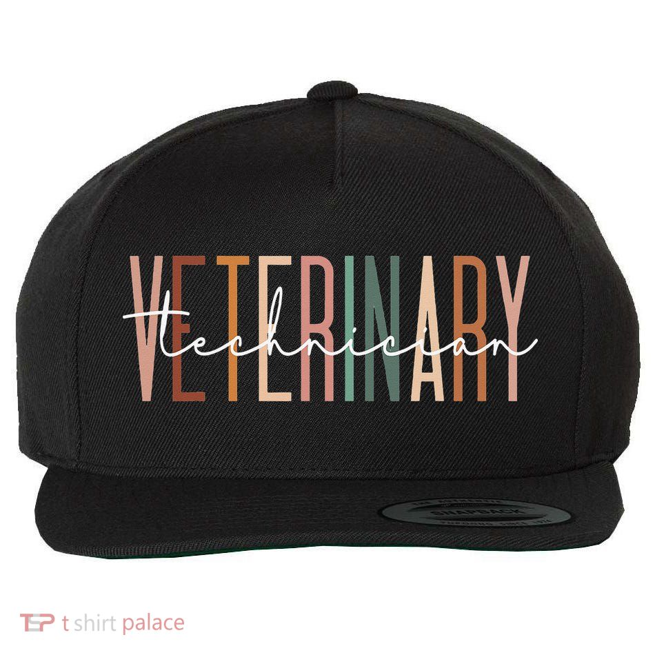 Veterinary Technician Vet Tech Veterinarian Technologist Wool Snapback Cap