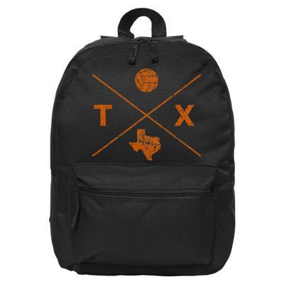 Vintage Texas Volleyball Player Coach Distressed Classic 16 in Basic Backpack