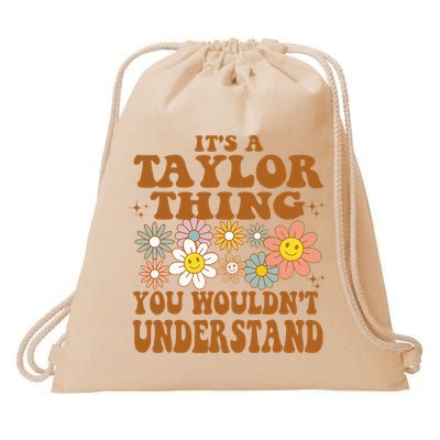 Vintage Taylor Vibes  Nostalgic and Unique Drawstring Bag