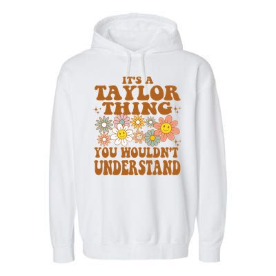 Vintage Taylor Vibes  Nostalgic and Unique Garment-Dyed Fleece Hoodie
