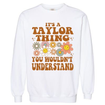 Vintage Taylor Vibes  Nostalgic and Unique Garment-Dyed Sweatshirt