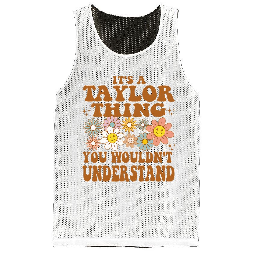 Vintage Taylor Vibes  Nostalgic and Unique Mesh Reversible Basketball Jersey Tank