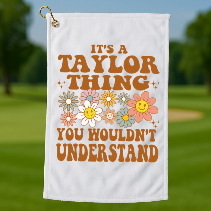 Vintage Taylor Vibes  Nostalgic and Unique Golf Towel