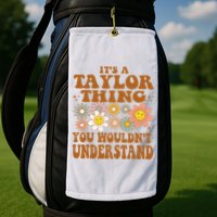 Vintage Taylor Vibes  Nostalgic and Unique Golf Towel