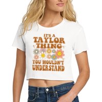 Vintage Taylor Vibes  Nostalgic and Unique Crop Top