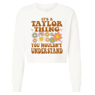 Vintage Taylor Vibes  Nostalgic and Unique Cropped Pullover Crew