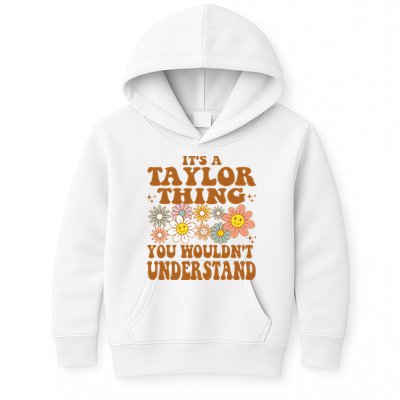 Vintage Taylor Vibes  Nostalgic and Unique Kids Hoodie