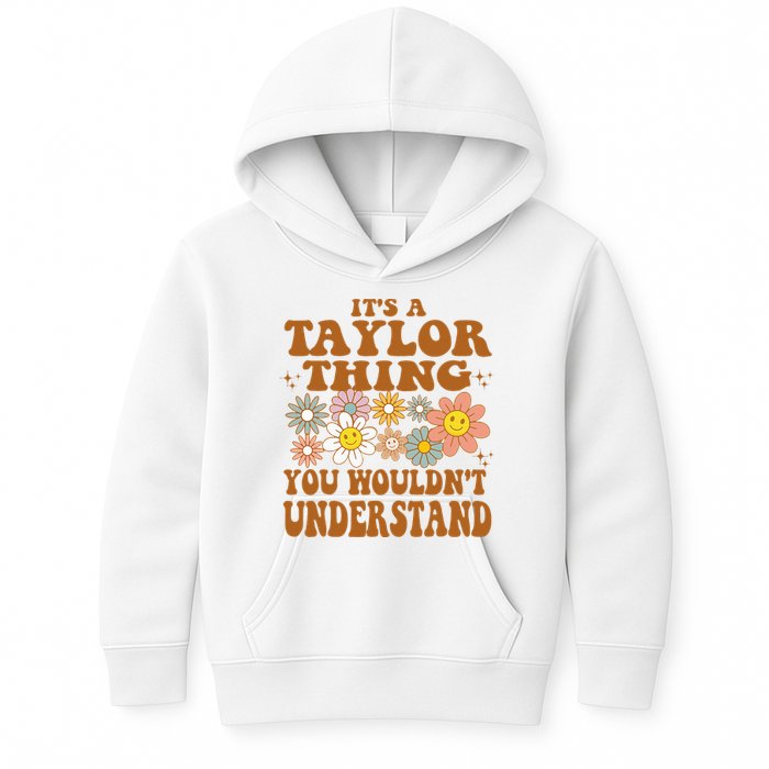 Vintage Taylor Vibes  Nostalgic and Unique Kids Hoodie