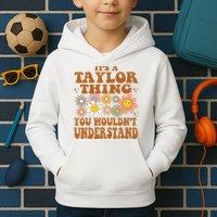 Vintage Taylor Vibes  Nostalgic and Unique Kids Hoodie
