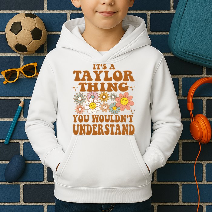 Vintage Taylor Vibes  Nostalgic and Unique Kids Hoodie