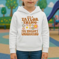 Vintage Taylor Vibes  Nostalgic and Unique Kids Hoodie