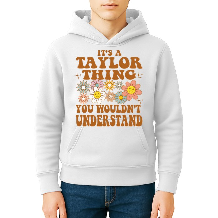 Vintage Taylor Vibes  Nostalgic and Unique Kids Hoodie