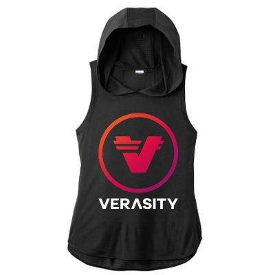 VRA Trading Verasity Solana Crypto Ladies PosiCharge Tri-Blend Wicking Draft Hoodie Tank