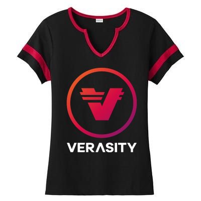 VRA Trading Verasity Solana Crypto Ladies Halftime Notch Neck Tee