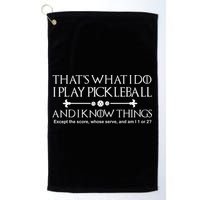 vintage that's what i do i play pickleball and i know things Golf Towel