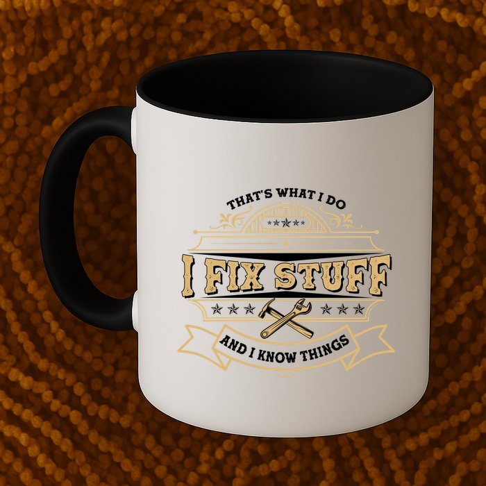 Vintage Thats What I Do I Fix Stuff And I Know Things Mug