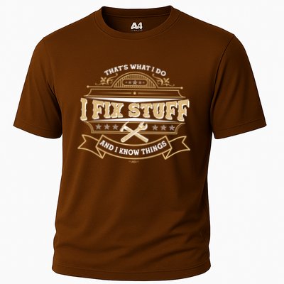Vintage Thats What I Do I Fix Stuff And I Know Things Performance Shirt