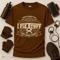 Vintage Thats What I Do I Fix Stuff And I Know Things Cooling Performance Crew T-Shirt