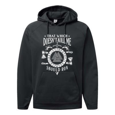 Viking That Which Does Not Kill Me Norse Nordic Performance Fleece Hoodie