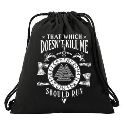 Viking That Which Does Not Kill Me Norse Nordic Drawstring Bag