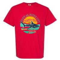 Vintage Tropical Water Life Dangerous Wave Hunter Shark Garment-Dyed Heavyweight T-Shirt