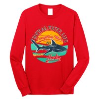 Vintage Tropical Water Life Dangerous Wave Hunter Shark Long Sleeve Shirt