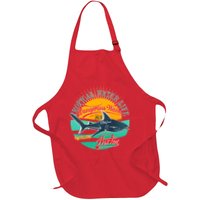 Vintage Tropical Water Life Dangerous Wave Hunter Shark Apron
