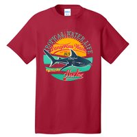 Vintage Tropical Water Life Dangerous Wave Hunter Shark Tall T-Shirt