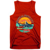 Vintage Tropical Water Life Dangerous Wave Hunter Shark Tank Top