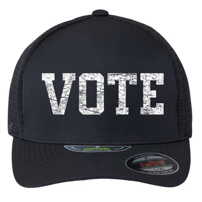 Vote T Women Civic Action 2024 Election Distressed Flexfit Unipanel Trucker Cap