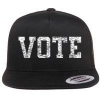 Vote T Women Civic Action 2024 Election Distressed Flat Bill Trucker Hat