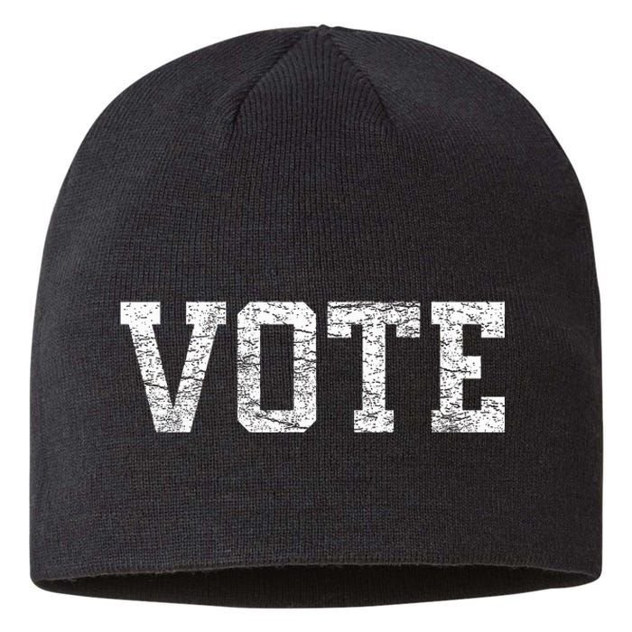 Vote T Women Civic Action 2024 Election Distressed Sustainable Beanie