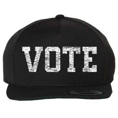 Vote T Women Civic Action 2024 Election Distressed Wool Snapback Cap