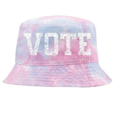 Vote T Women Civic Action 2024 Election Distressed Tie-Dyed Bucket Hat